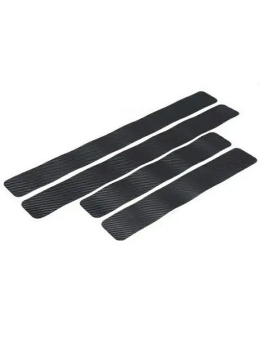 Promoție Set 4 bucati protectie praguri Carbon 3D Universal culoare neagra