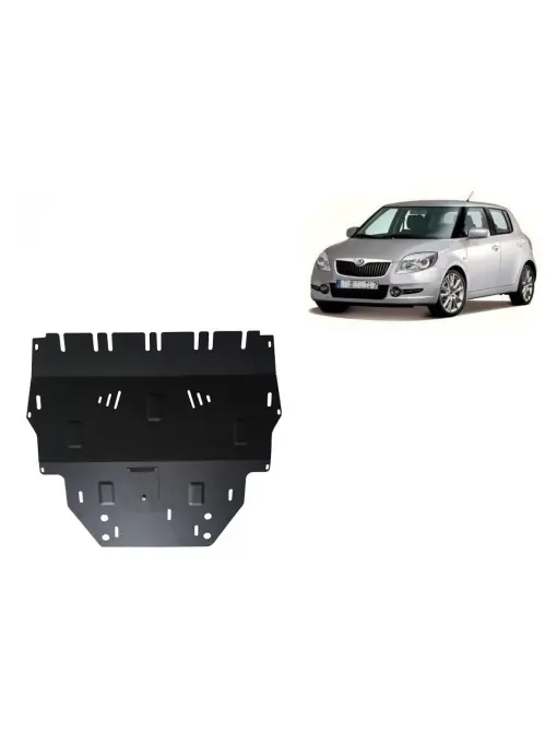 Plată securizată Scut motor metalic pentru Skoda Fabia 2 - Diesel ( 2007 - 2014 )