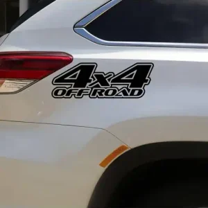 Sticker autoadeziv pentru vehicule Off Road, model "4x4 Off Road", dimensiune 29 x 11 cm, culoare Neagra Transport gratuit