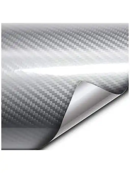 Ofertă limitată Folie colantare auto Carbon 5D Lacuit Argintiu (3,0m x 1,52m)