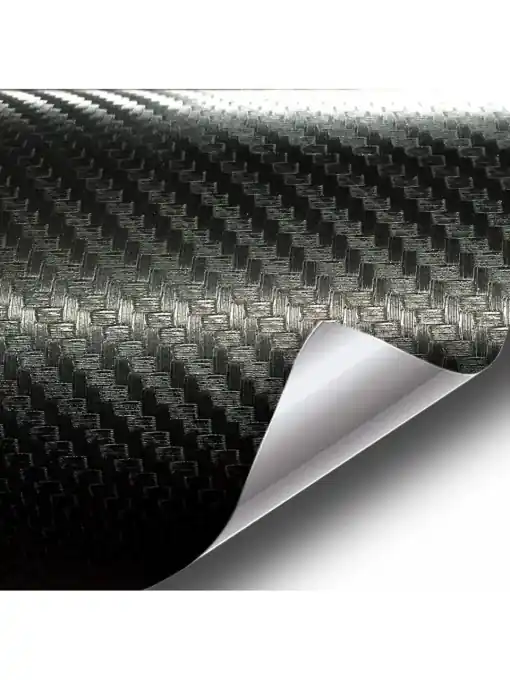Folie colantare auto Carbon 3D Negru, 3,0m x 1,52m Ultima șansă