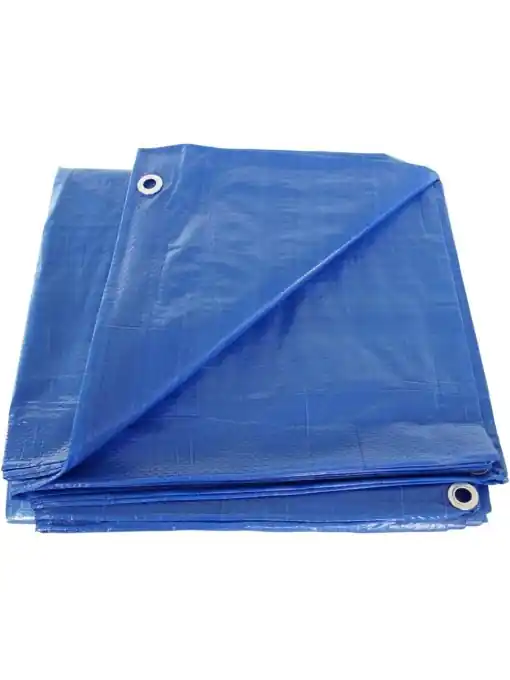 Prelata Impermeabila cu ochiuri metalice de prindere, dimensiune 3,0m x 4,0m, densitate 80g/m2, culoare albastra Calitate înaltă