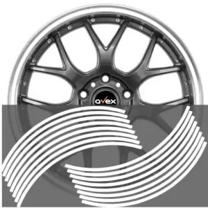 Set 16 inele din autocolant pentru jante culoare Alb Lucios Ofertă specială