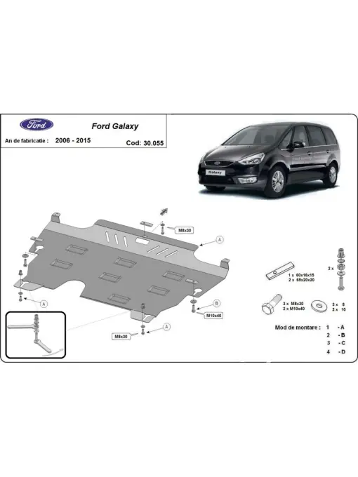 Noutate Scut motor metalic pentru Ford Galaxy 2 ( 2007 - 2015 )