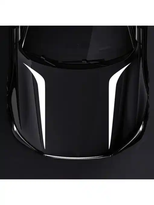 Vezi acum Set 2 stickere autoadezive Tuning, model "Hood Stripes V2", dimensiune 100 x 26 cm, culoare Alba
