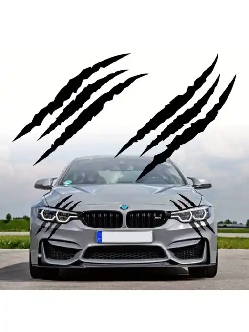 Set 2 stickere autoadezive Tuning, model "Monster Scratches", dimensiune 37 x 9 cm, culoare Negru Comandă acum