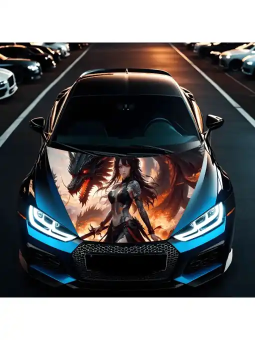 Reduceri Folie Capota Auto "Hood Art" rezistenta la exterior, marime L (180 x 130cm) - Cod: AVX-CAPOTA-011L