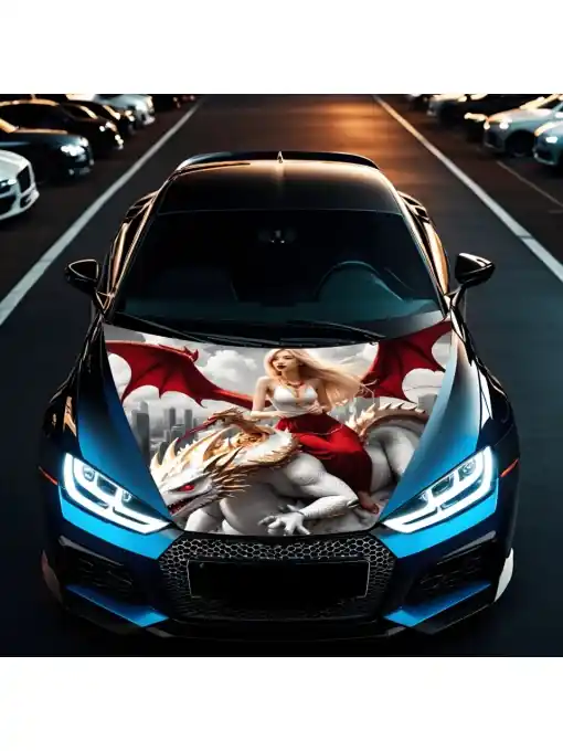 Folie Capota Auto "Hood Art" rezistenta la exterior, marime L (180 x 130cm) - Cod: AVX-CAPOTA-009L Ofertă specială