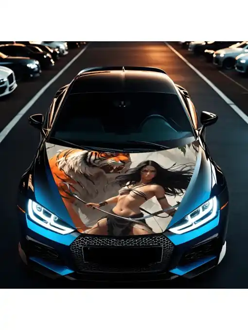 Folie Capota Auto "Hood Art" rezistenta la exterior, marime L (180 x 130cm) - Cod: AVX-CAPOTA-004L Plată securizată