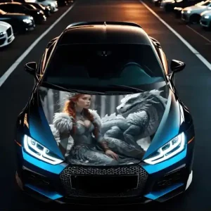 Transport gratuit Folie Capota Auto "Hood Art" rezistenta la exterior, marime M (165 x 120cm) - Cod: AVX-CAPOTA-014M