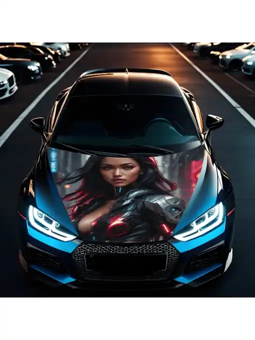 Ieftin Folie Capota Auto "Hood Art" rezistenta la exterior, marime M (165 x 120cm) - Cod: AVX-CAPOTA-001M