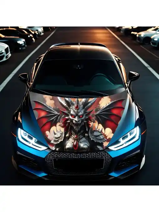 Folie Capota Auto "Hood Art" rezistenta la exterior, marime L (180 x 130cm) - Cod: AVX-CAPOTA-027L Livrare gratuită