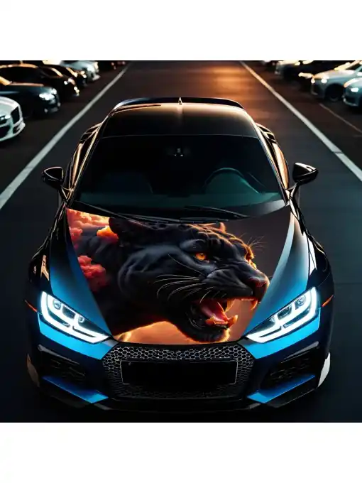 Livrare gratuită Folie Capota Auto "Hood Art" rezistenta la exterior, marime M (165 x 120cm) - Cod: AVX-CAPOTA-028M
