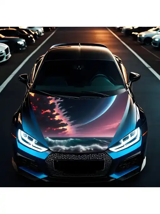 Folie Capota Auto "Hood Art" rezistenta la exterior, marime M (165 x 120cm) - Cod: AVX-CAPOTA-023M Preț mic