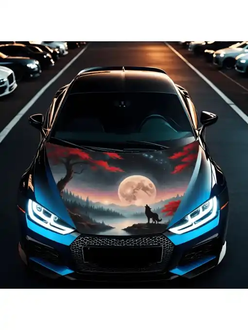 Preț promoțional Folie Capota Auto "Hood Art" rezistenta la exterior, marime S (150 x 110cm) - Cod: AVX-CAPOTA-021S