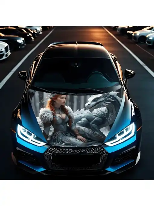 Doar azi Folie Capota Auto "Hood Art" rezistenta la exterior, marime S (150 x 110cm) - Cod: AVX-CAPOTA-014S