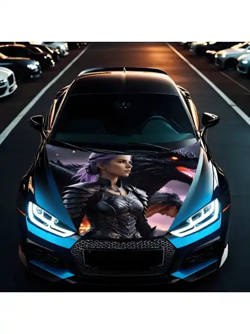 Folie Capota Auto "Hood Art" rezistenta la exterior, marime S (150 x 110cm) - Cod: AVX-CAPOTA-002S Chilipir