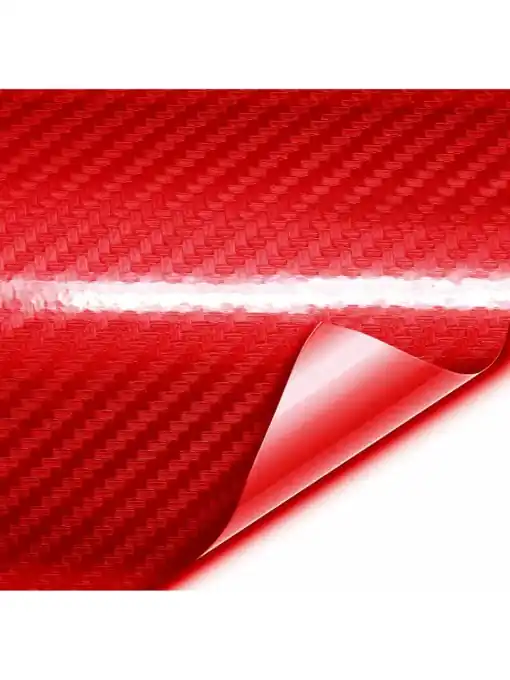 Plată sigură Folie colantare auto Carbon 5D Lacuit Rosu (3,0m x 1,52m)