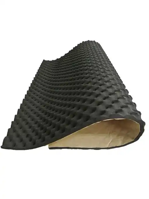 Material insonorizant auto adeziv reliefat, dimensiune 80cm x 50cm x 15mm, culoare Neagra Premium