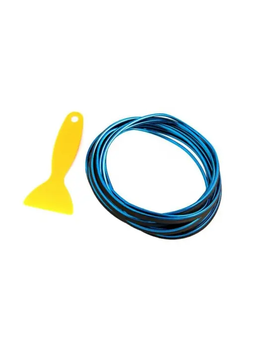 Banda decor interior crom TUNING, 5m, ALBASTRU Reducere