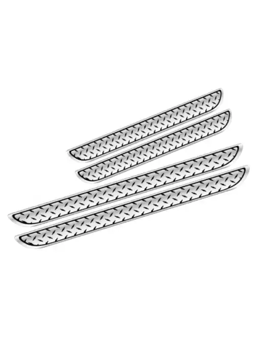 Reduceri Set 4 bucati protectie praguri universale culoare crom si negru diamond