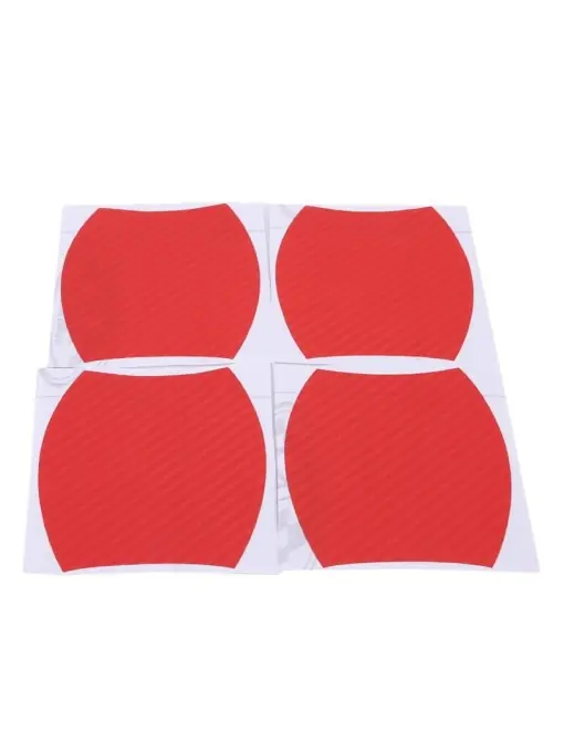 Ofertă exclusivă Set 4 bucati protectie zgarieturi manere usa din autocolant carbon 3D Rosu