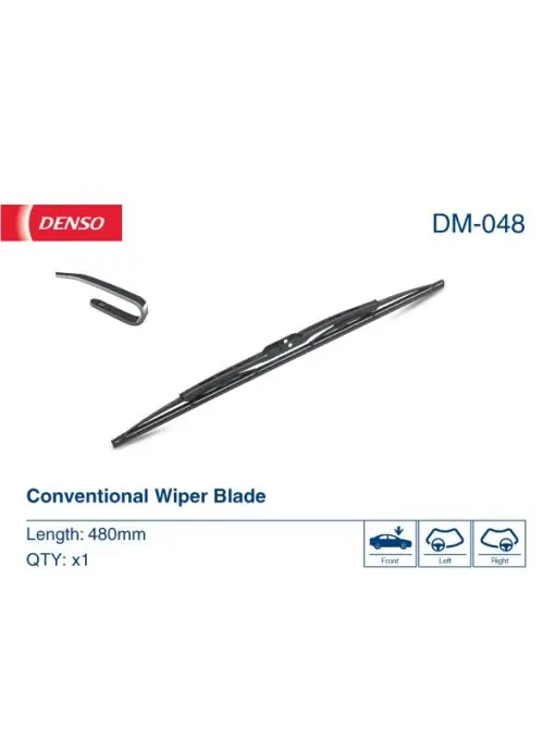 Retur ușor Lamela stergator Denso 480 mm