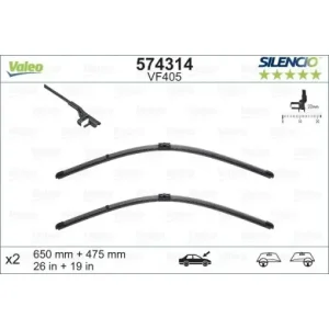 Preț promoțional Set lamela stergator Valeo Silencio FlatBlade OE 650/475 mm