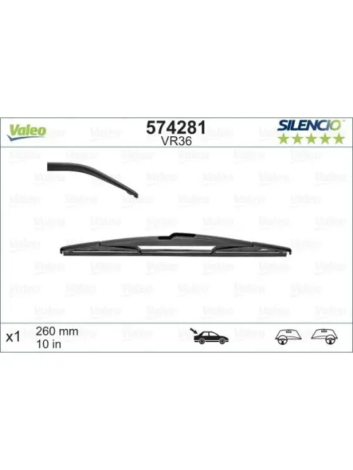 Stergator Valeo Silencio Performance 260mm Retur ușor