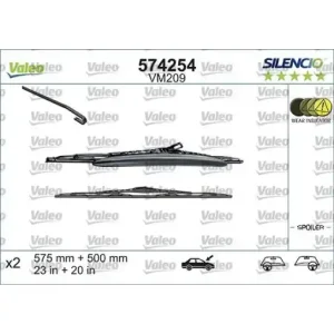 Discount Set lamela stergator Valeo Silencio 575/500 mm