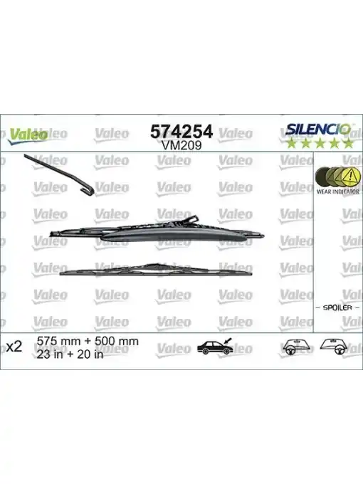 Discount Set lamela stergator Valeo Silencio 575/500 mm