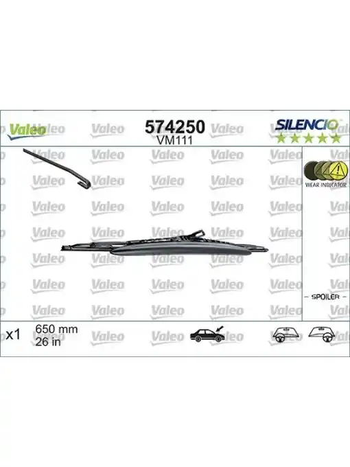 Stergator Valeo Silencio Performance 650mm Reducere extra