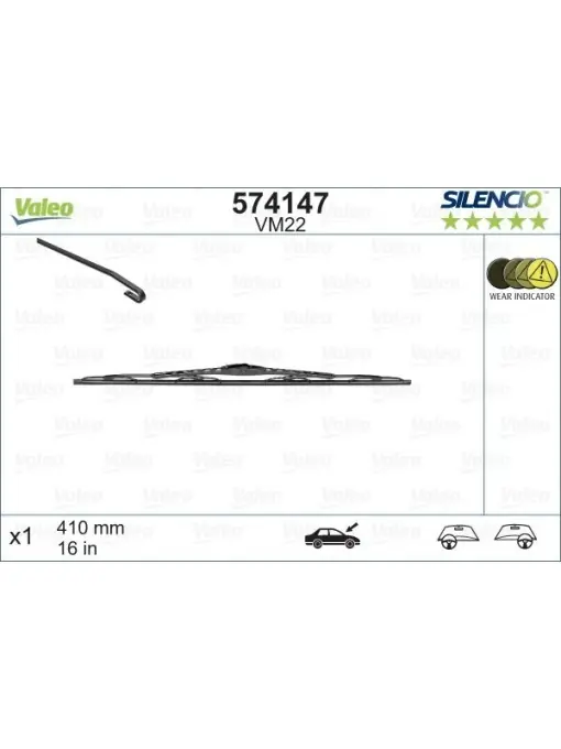 Livrare expres Stergator Valeo Silencio Performance 410mm