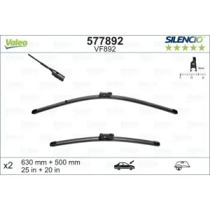 Lichidare de stoc Set lamela stergator Valeo Silencio FlatBlade OE 630/500 mm
