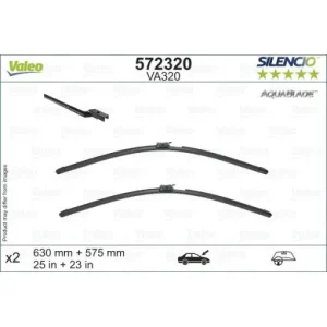 Set lamela stergator Valeo Silencio AquaBlade 630/575 mm Expediere rapidă