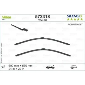 Set stergatoare Valeo Silencio AquaBlade 600/560 mm Cumpărături sigure