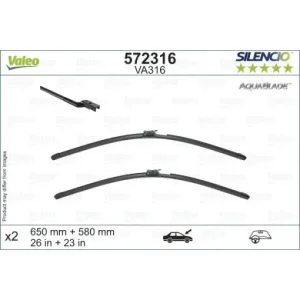 Plată sigură Set stergatoare Valeo Silencio AquaBlade 650/580 mm