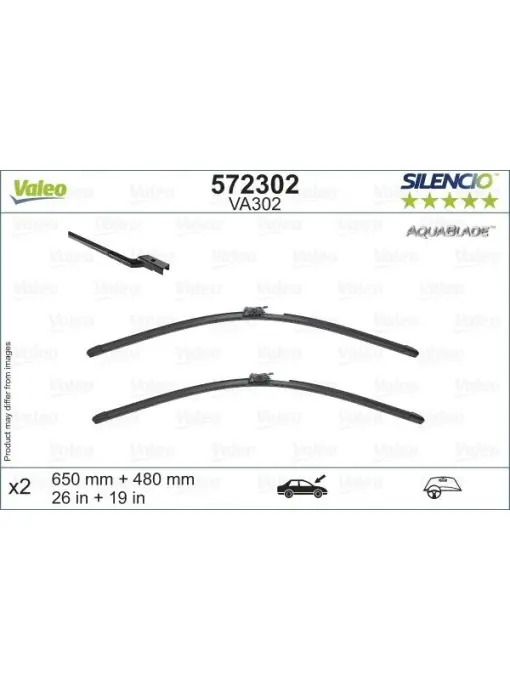 Expediere rapidă Set stergatoare Valeo Silencio AquaBlade 650/480 mm