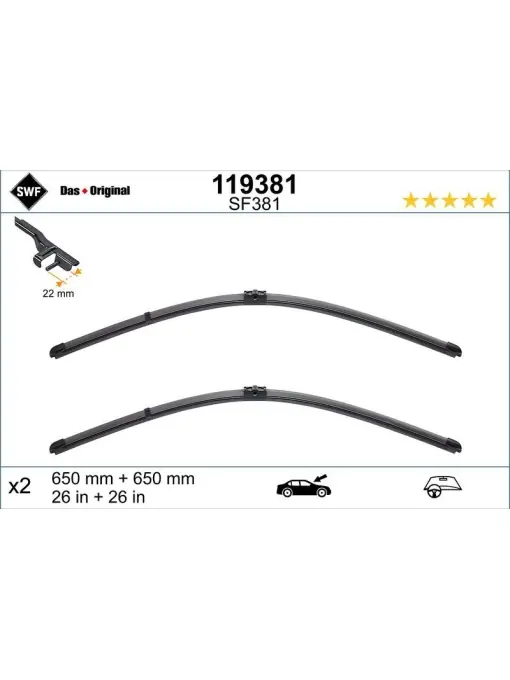 Preț promoțional Set lamela stergator SWF Wiper FB OE LHD 650/650 mm