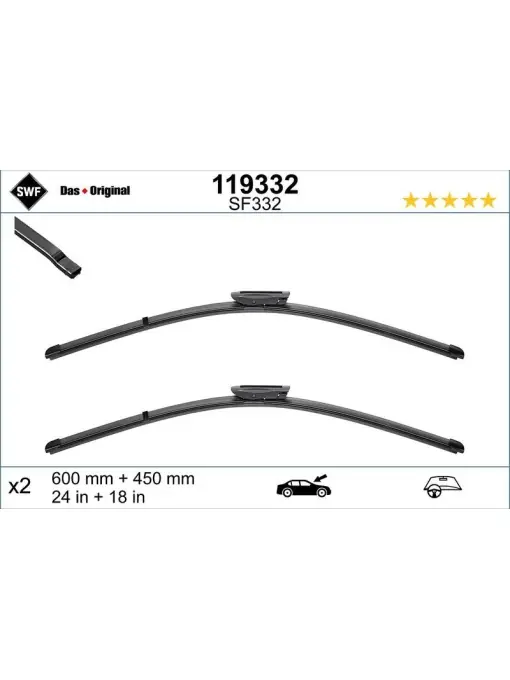Preferatul clienților Set lamela stergator SWF Wiper FB OE LHD 600/450 mm
