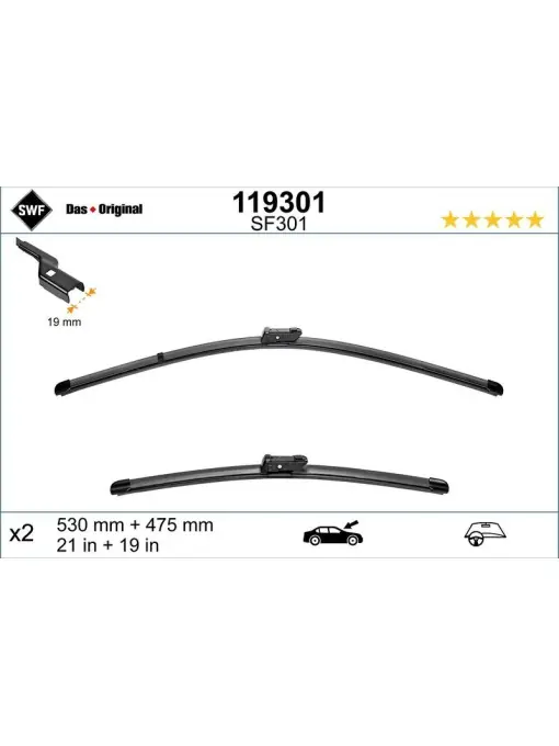 Set lamela stergator SWF Wiper FB OE LHD 530/475 mm Mai ieftin