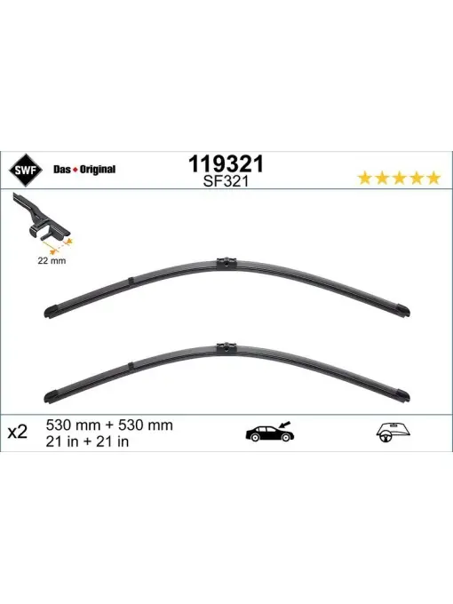 Noutate Set lamela stergator SWF Wiper FB OE LHD 530/530 mm