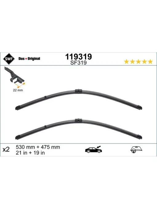Set lamela stergator SWF Wiper FB OE LHD 530/475 mm Preț promoțional
