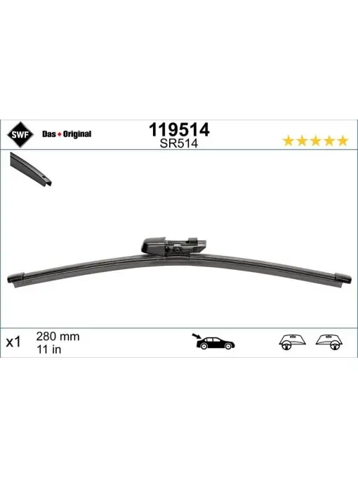 Livrare expres Lamela stergator spate SWF Wiper FB REAR LHD/RHD 280 mm