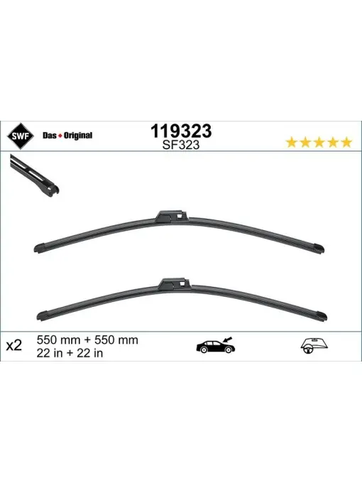Nu rata Set lamela stergator SWF Wiper FB OE LHD 550/550 mm