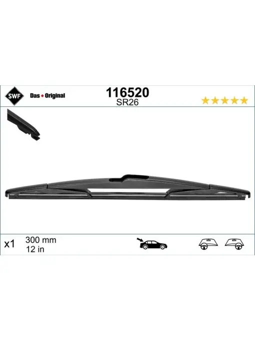 Livrare gratuită Lamela stergator spate SWF Wiper Rear LHD/RHD 300 mm
