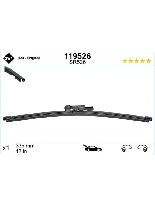 Calitate înaltă Lamela stergator spate SWF Wiper FB REAR LHD/RHD 335 mm