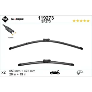 Set lamela stergator SWF Wiper FB OE LHD 650/475 mm Nu rata