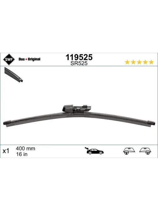 Lamela stergator spate SWF Wiper FB REAR LHD/RHD 400 mm Cumpără online
