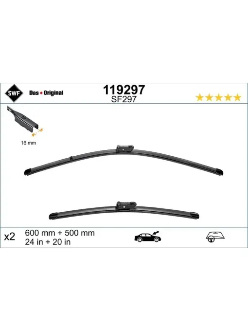 Ultima șansă Set lamela stergator SWF Wiper FB OE LHD 600/500 mm